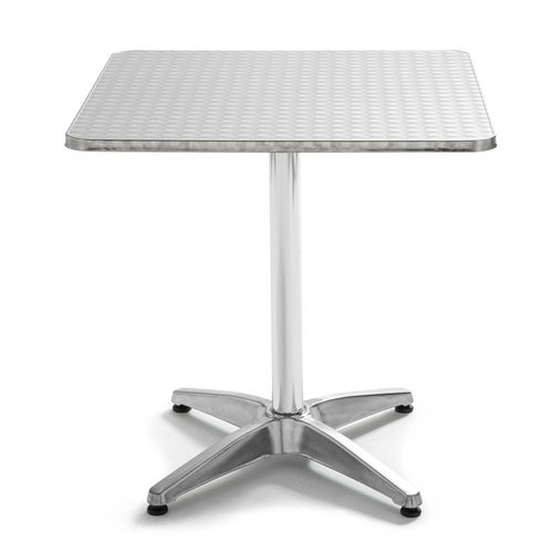 Table Carrée En Aluminium Gris
