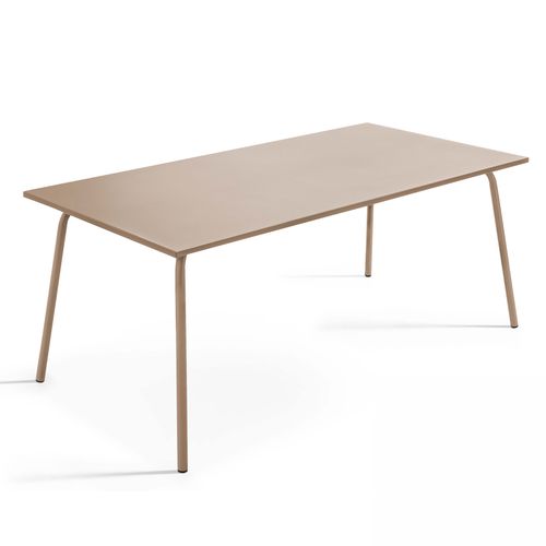 Ensemble Table De Jardin Et 8 Chaises En Métal Taupe Palavas