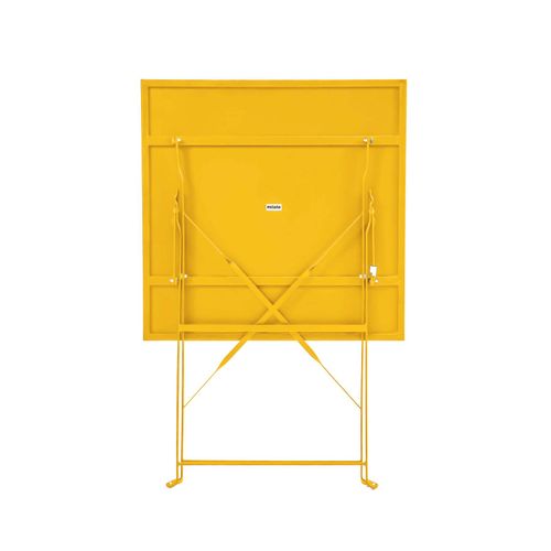 Table De Jardin Et 2 Chaises Acier Jaune