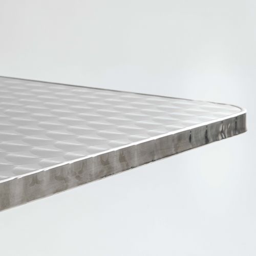 Table Haute Mange Debout Carrée En Aluminium