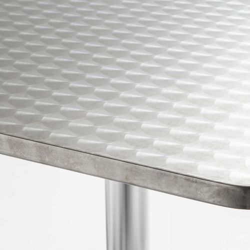 Table Haute Mange Debout Carrée En Aluminium