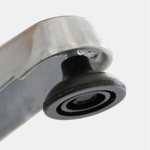 Mange Debout ajustable Carrée En Aluminium Et Bois Marron