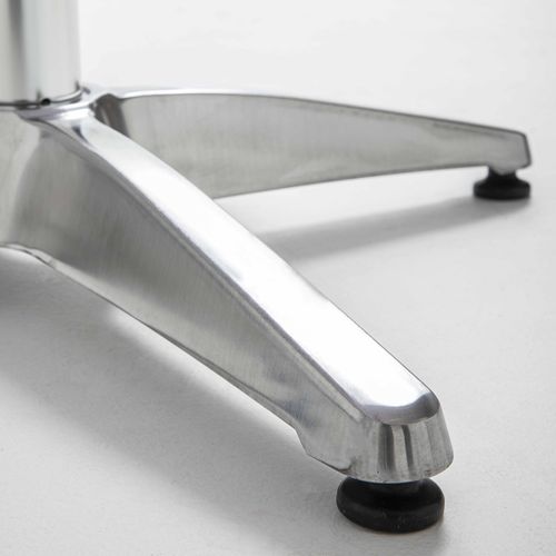 Mange Debout ajustable Carrée En Aluminium Et Bois Marron