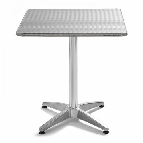 Ensemble Table De Jardin Bistrot Inclinable 4 Places Aluminium Gris