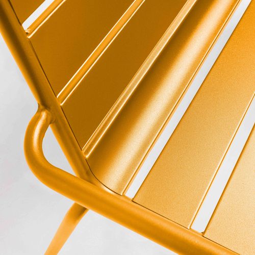 Banc De Jardin En Métal Jaune Palavas