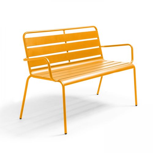 Banc De Jardin En Métal Jaune Palavas