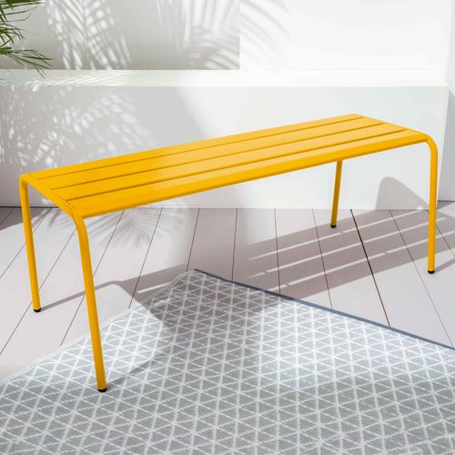 Banc De Jardin En Acier Jaune Palavas