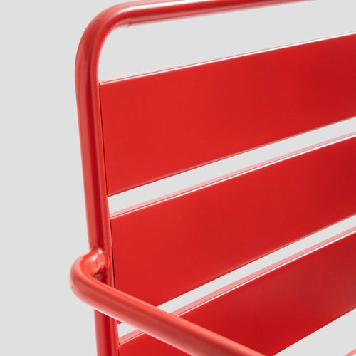 Fauteuil De Jardin Bas En Métal Rouge Palavas