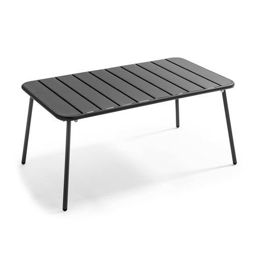 Table Basse De Jardin En Acier Thermolaqué, Palavas Gris - Palavas