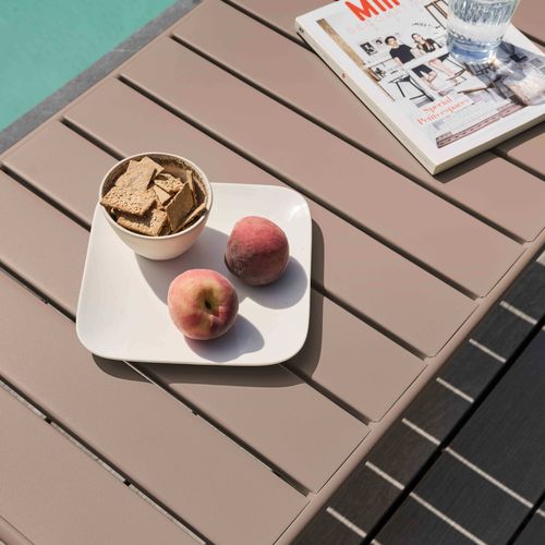 Table Basse De Jardin Acier Taupe 90 X 50 Cm Palavas