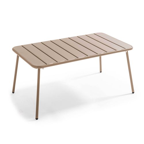 Table Basse De Jardin Acier Taupe 90 X 50 Cm Palavas