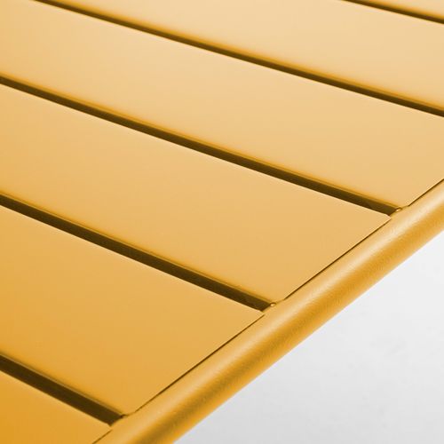 Table Basse De Jardin En Acier Thermolaqué, Palavas Jaune - Palavas