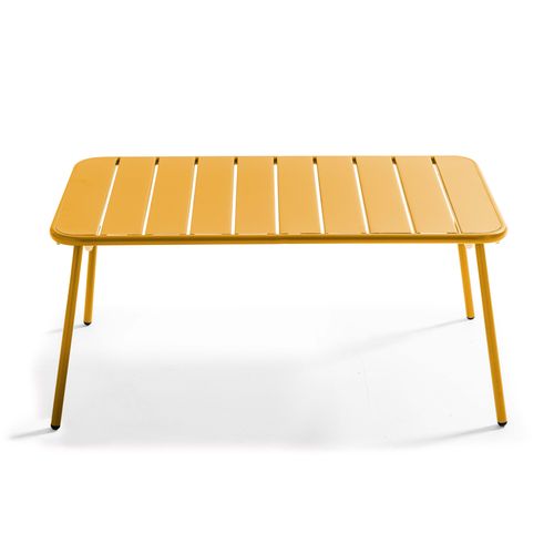 Table Basse De Jardin En Acier Thermolaqué, Palavas Jaune - Palavas