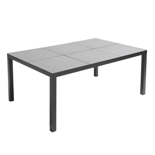 Table De Jardin 10 Places En Aluminium Céramique Gris