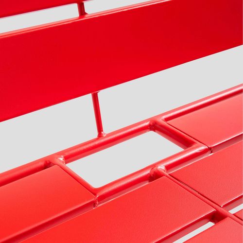 Salon De Jardin 4 Places En Métal Rouge Palavas