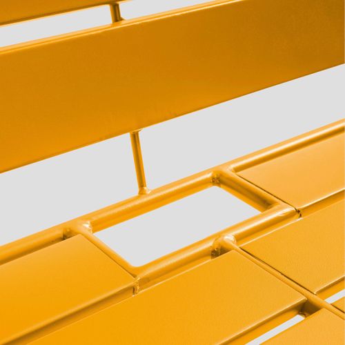 Salon De Jardin 4 Places En Métal Jaune Palavas