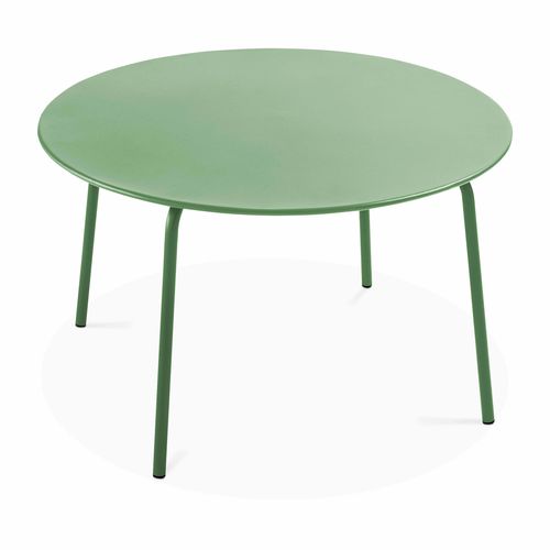 Table De Jardin Ronde En Métal, Palavas Vert - Palavas