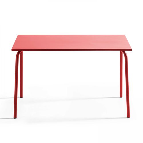Table De Jardin En Acier Rouge  Palavas