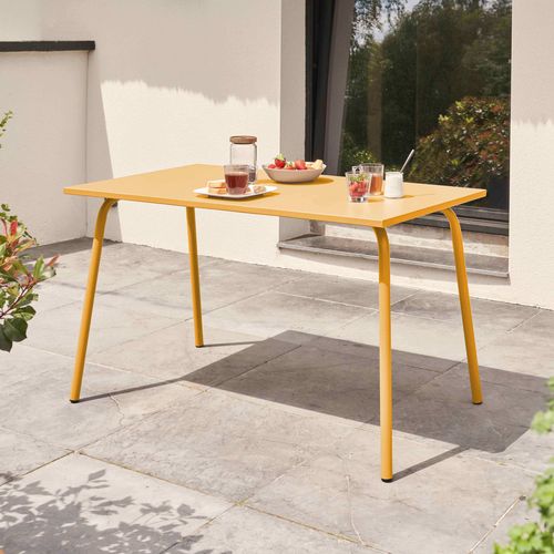 Table De Jardin En Acier Jaune  Palavas