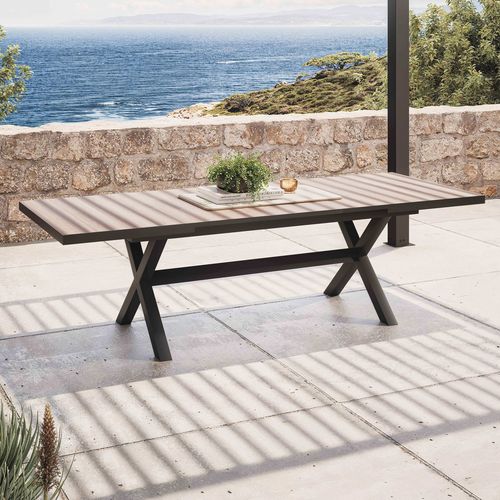 Table Extensible 10 Places En Aluminium Et Céramique