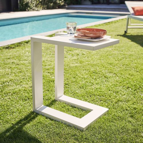 Tablette Pour Bain De Soleil En Aluminium Blanc