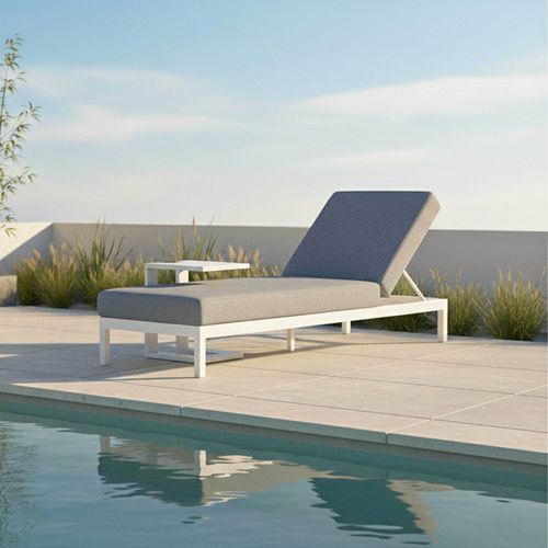 Tablette Pour Bain De Soleil En Aluminium Blanc