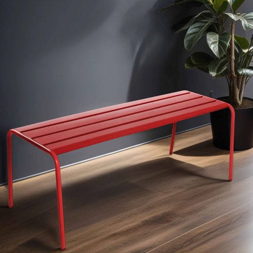 Banc Intérieur En Métal, Palavas Rouge - Palavas