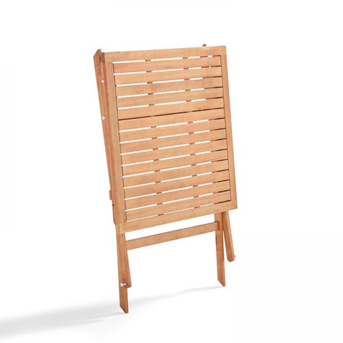 Table Bistrot Pliante Carrée En Bois D'eucalyptus