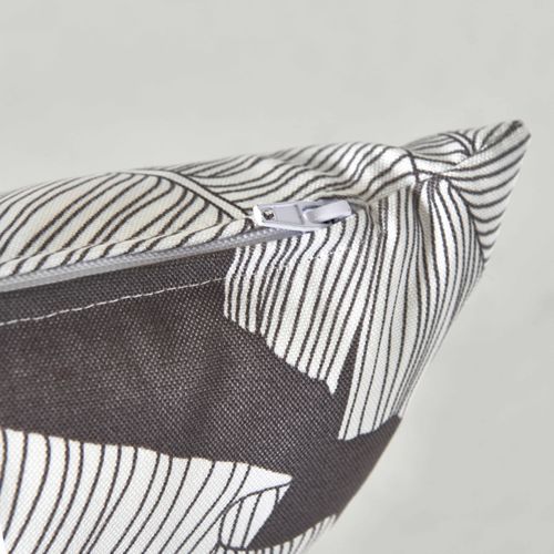 Lot De 2 Coussins Carrés Polyester Abaca Gris 45x45x8 Cm Quito