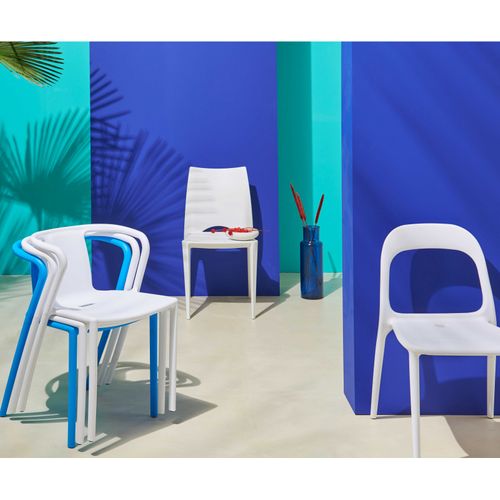 Lot De 4 Chaises Plastique Bleu