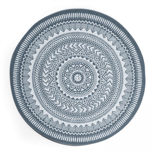 Tapis Rond Polypropylène Bleu 120cm Mandala