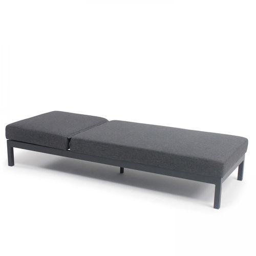 Lot De 2 Bains De Soleil En Aluminium Gris