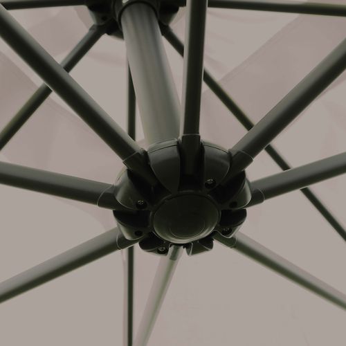 Parasol Déporté 3x3m Et 4 Dalles à Remplir Acier Taupe Genova