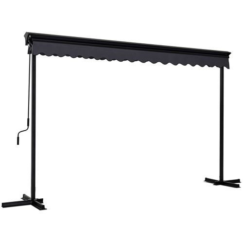 Store Mobile Électrique 4x3m Et 4 Dalles Lestées Gris