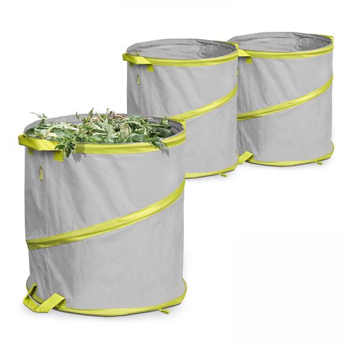 Lot De 3 Sacs à Déchets De Jardin 85l Polyester Gris Lesto