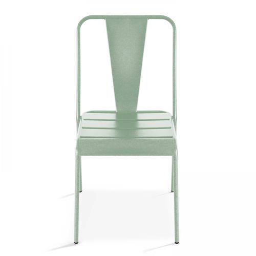 Chaise De Jardin En Métal Vert Sauge