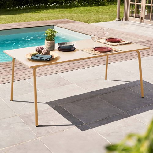 Table De Jardin En Métal 8 Places, Palavas Beige - Palavas