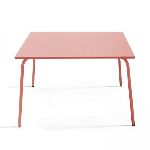 Table De Jardin Carrée En Métal Palavas Rose - Palavas