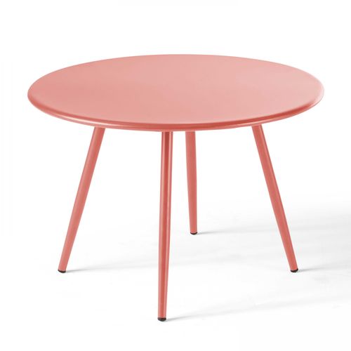 Table Basse De Jardin Ronde En Métal Argile 40 Cm Palavas