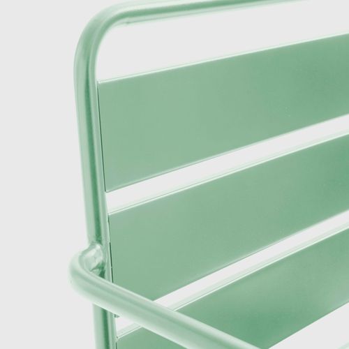 Fauteuil Bas De Jardin En Métal Vert Sauge Palavas