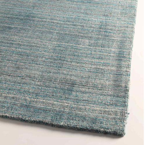 Tapis Chenille Rectangulaire Imprimé Nuancé Bleu Clair 160 X 230 Cm