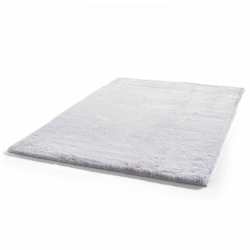 Tapis Rectangulaire Fausse Fourrure Gris Clair 160 X 230 Cm
