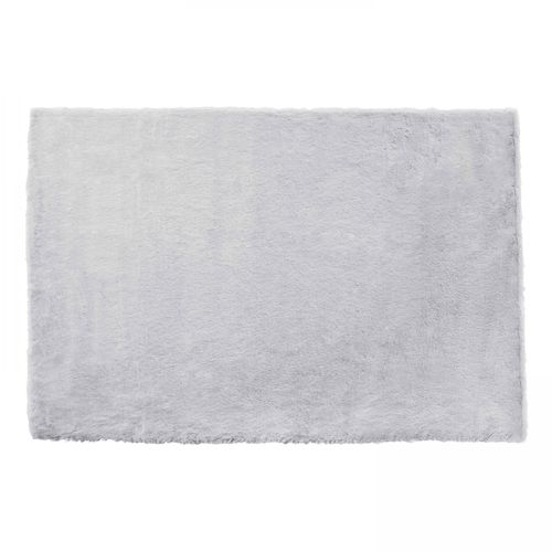 Tapis Rectangulaire Fausse Fourrure Gris Clair 160 X 230 Cm