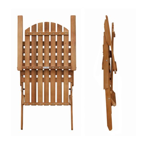 Fauteuil Relax Pliant En Bois D'eucalyptus Bois Calgary