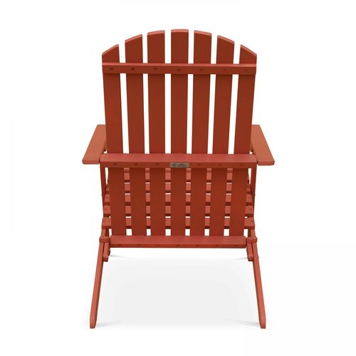 Fauteuil Relax Pliant En Bois D'eucalyptus Terracotta Calgary