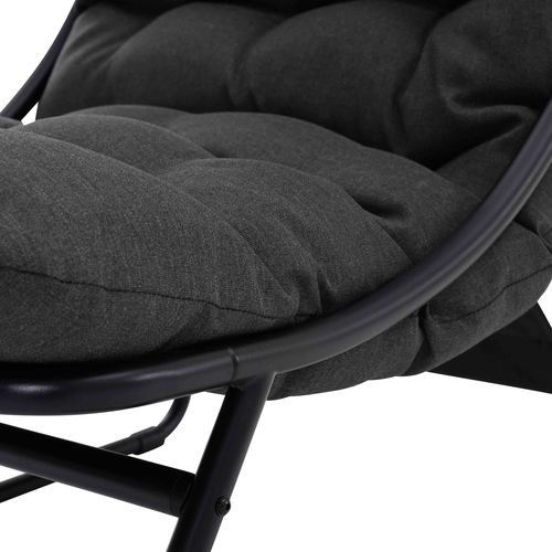 Salon De Jardin Bas 4 Places En Métal Noir