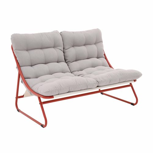 Salon De Jardin Bas 4 Places En Métal Terracotta