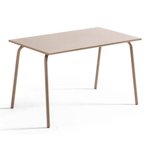 Ensemble Table De Jardin En Métal Et 4 Chaises Taupe Palavas