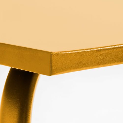Ensemble Table De Jardin En Métal Et 4 Chaises Jaune Palavas
