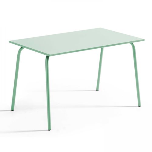 Ensemble Table De Jardin En Métal Et 4 Chaises Vert Sauge Palavas